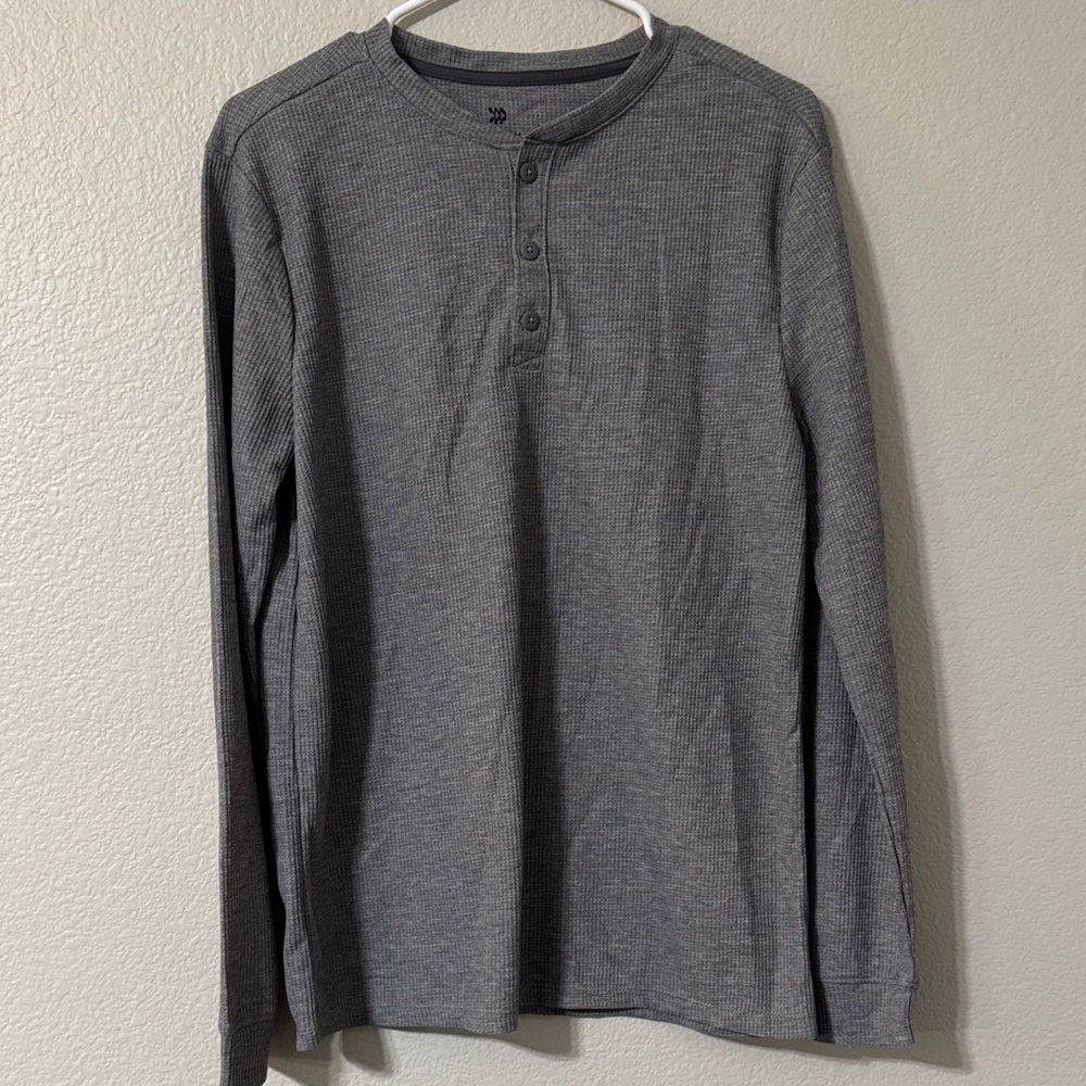 All in Motion Charcoal Long Sleeve Henley
